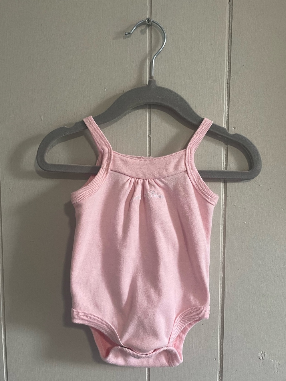 Calvin Klein Pink Sleeveless Baby One-Piece Bodysuit